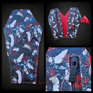 Coffin Wallet Plague Doctor Roses Rats Bifold Vinyl Halloween Goth Scene Emo Alt